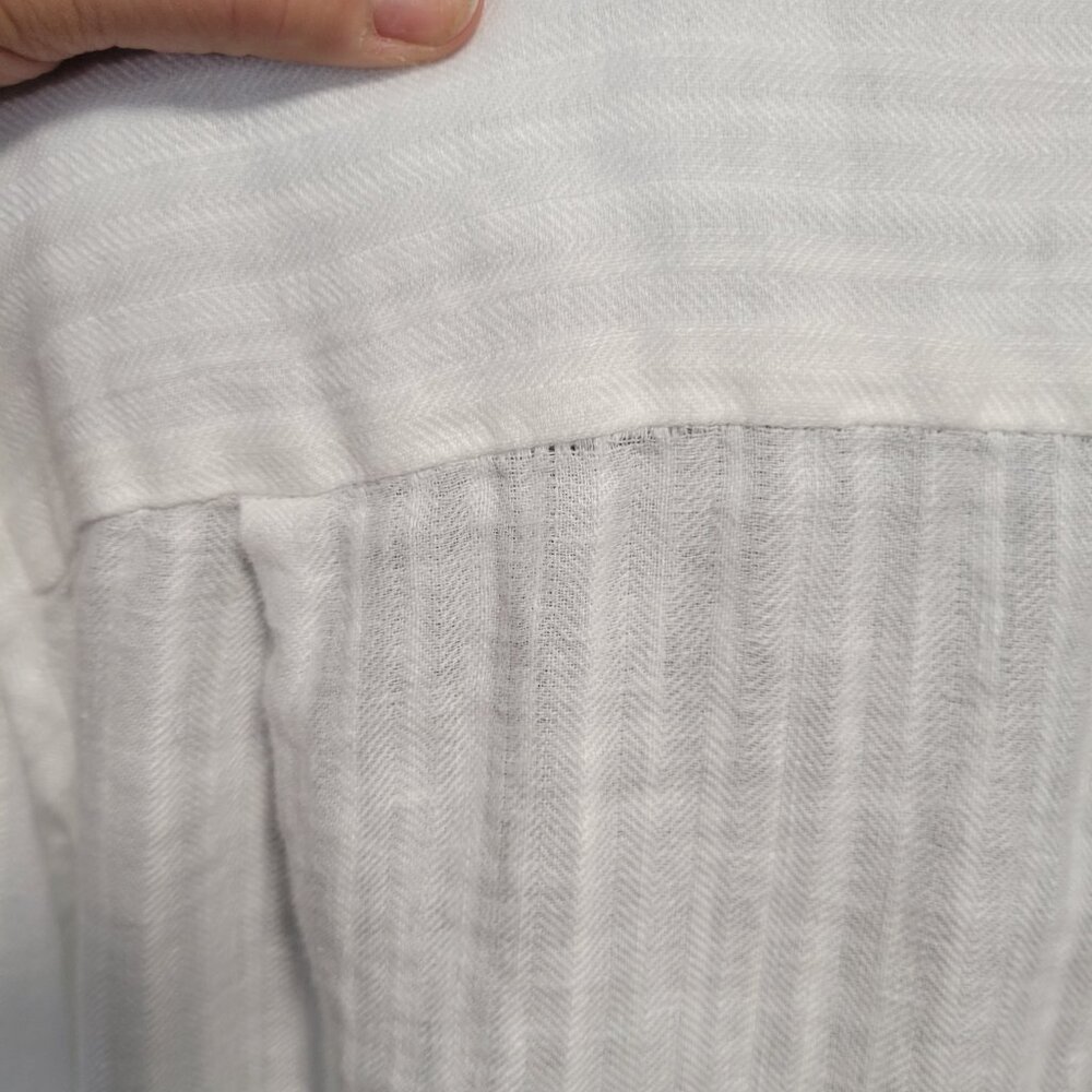 Vintage 90's Jones of New York White Cotton Bib Shirt Size 2X - Picture 5 of 7